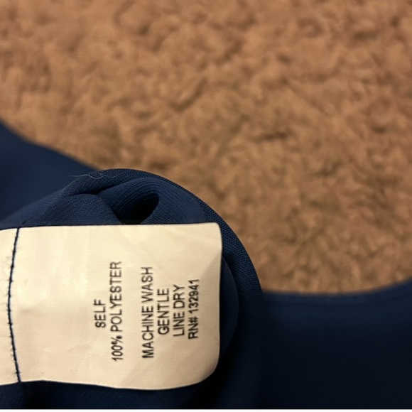 Amanda Uprichard Blue Cardigan Dress Combo Jacket Dress Tie Front Size M - Picture 8 of 8